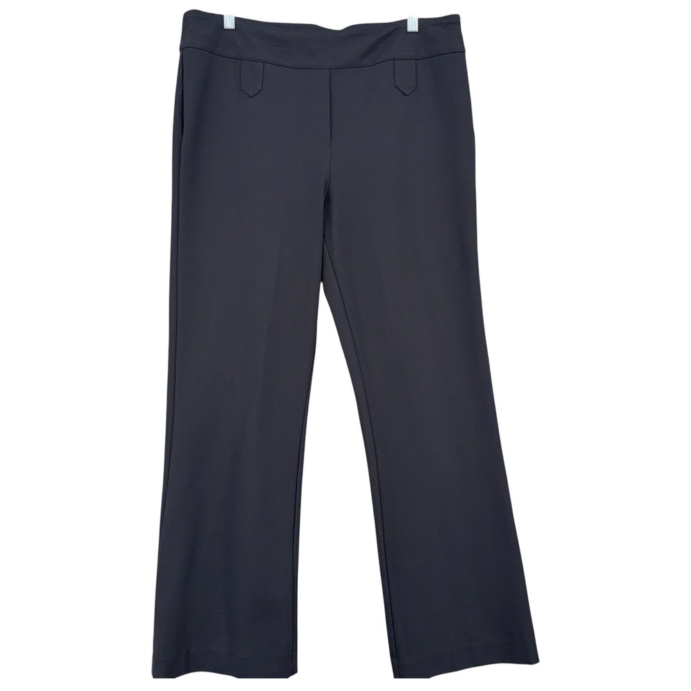 Rekucci Bootcut Dress Pants Womens 16P Rayon‎ Nylon Spandex Black Side Zip